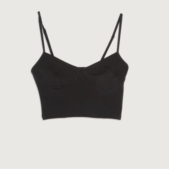 BNWT Oak + Fort Cropped Black Tank Top Size Small - Picture 1 of 6